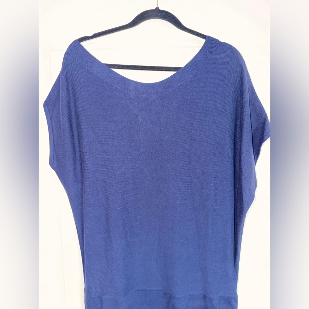 Banana Republic Women’s Navy Blue Knit Dress size XL - Picture 3 of 7